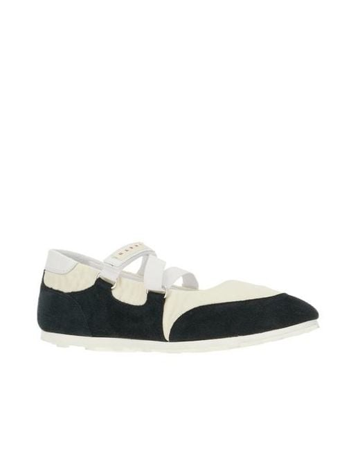 Marni Black Round-Toe Low-Top Sneakers