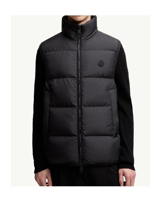 Moncler Black Gabas Down Vest for men