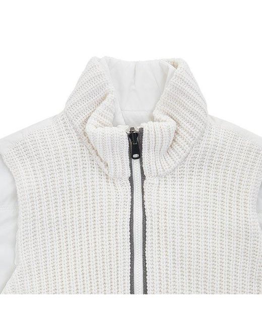 Brunello Cucinelli White Sleevless Double-Sided Vest