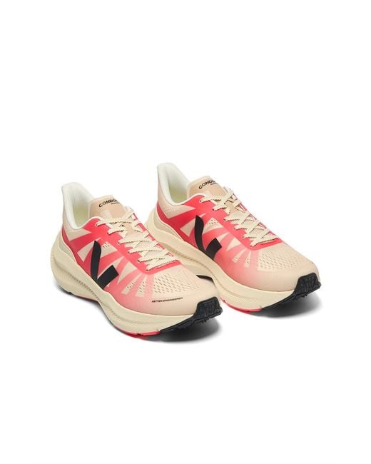Veja Pink Round-Toe Low-Top Sneakers