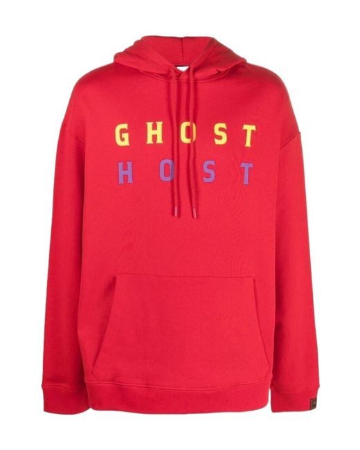 Raf Simons Red Ghost Host-Print Hoodie for men