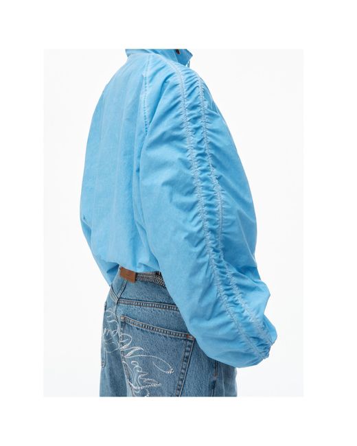 Alexander Wang Blue Ruched Track Jacket