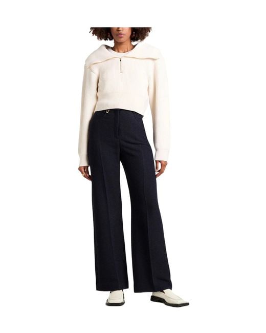Jacquemus Blue Solid Color Casual Trousers