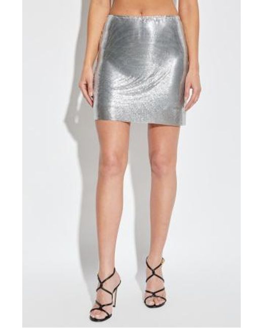 Versace Gray Sequinned Mini Skirt