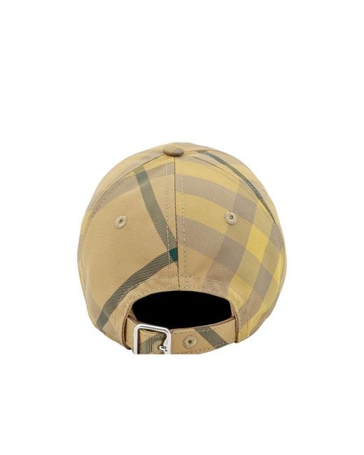Burberry Natural Check Printed Baseball Cap