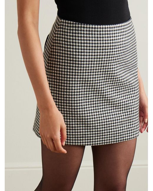 Blazé Milano Gray Houndstooth Wool Mini Skirt