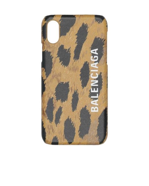 Balenciaga Multicolor Leopard Print Phone Case