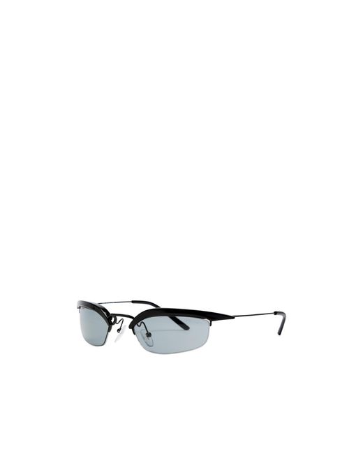 Prada White Narrow Cat-Eye Sunglasses