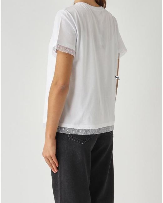 Twinset Blue Short-Sleeved Crewneck T-Shirt