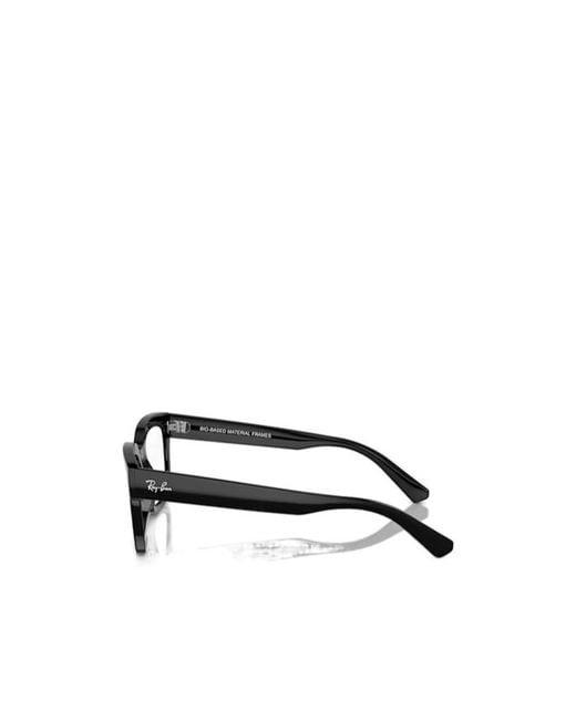 Ray-Ban White Chad Rectangular Frame Glasses for men