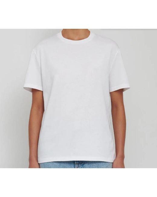 Wardrobe NYC White Round Neck Cotton T-Shirt