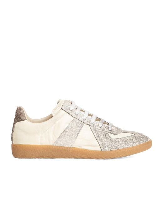 Maison Margiela White Replica Almond Toe Sneakers for men