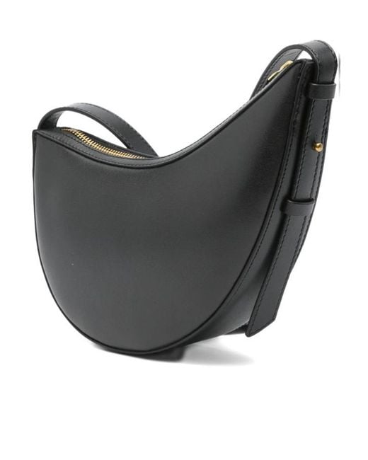 Soeur Black Zipper Shoulder Bag