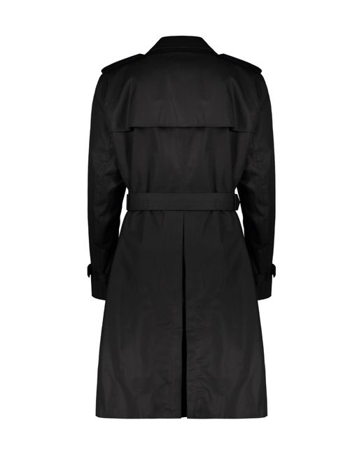 Burberry Black Double Breasted Belted Trench Coat for men