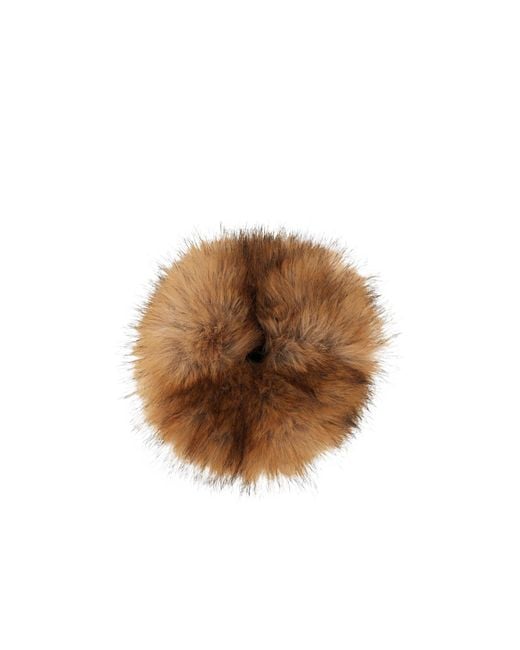 Balenciaga Brown Holli Animal-Free Fur Scrunchi