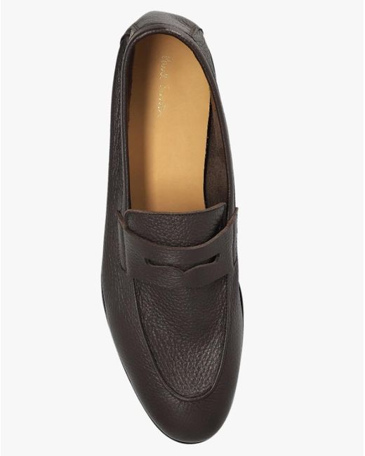 Paul Smith Black Murano Grained Leather Loafers for men