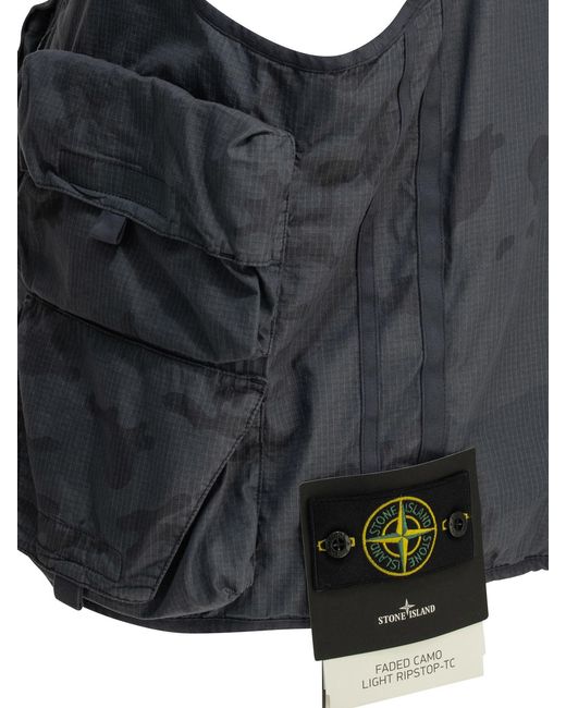 Stone Island Blue Camo Pocket Jacket for men