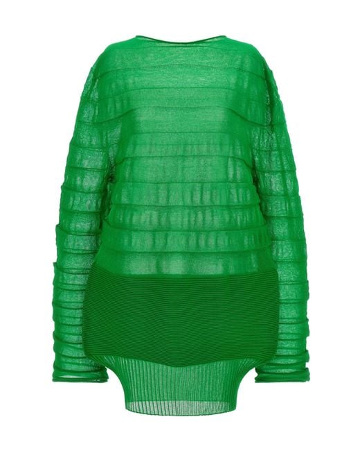 Issey Miyake Green Moving Knit Top