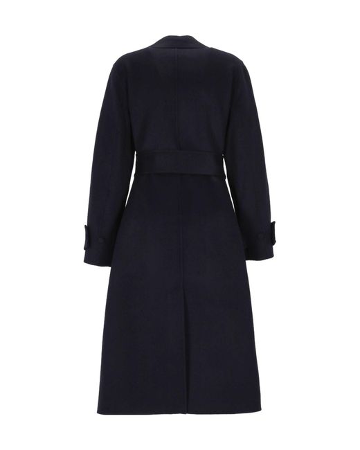 Joseph Blue Belted Wrap Coat