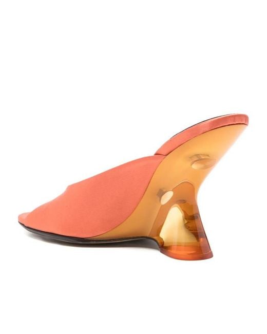 Dries Van Noten Pink Wedge Heel High-Heeled Sandals