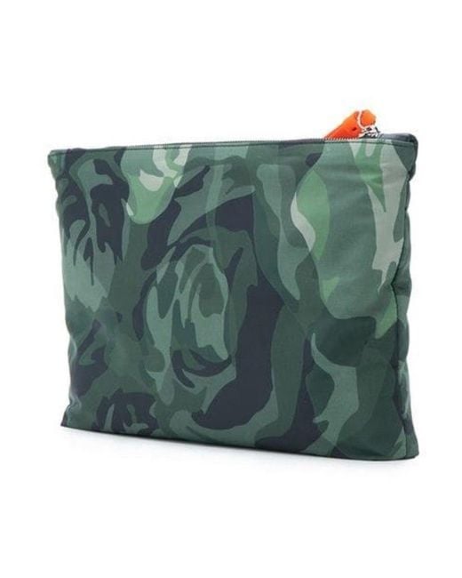 McQueen Green Camouflage Printing Handbag for men