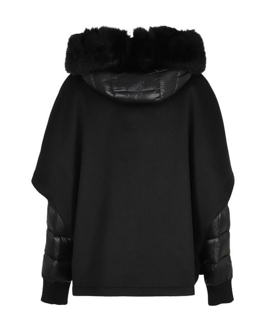 Moorer Black Pegaso-Cwr Hooded Down Jacket
