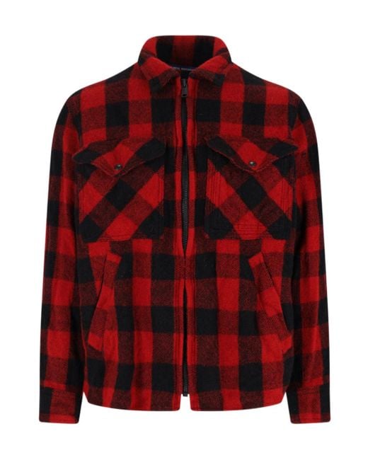 Junya Watanabe Red Checked Shirt for men