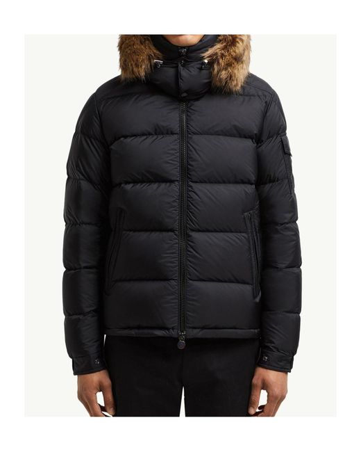 Moncler Black Mayaf Hooded Short Down Jacket for men