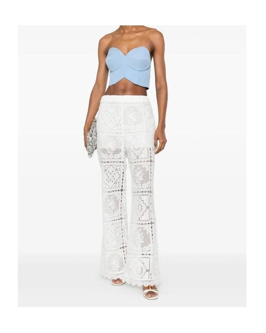 Rabanne Blue Corset-Style Cropped Top
