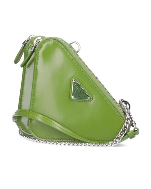 Prada Green Logo-Plaque Mini Bag