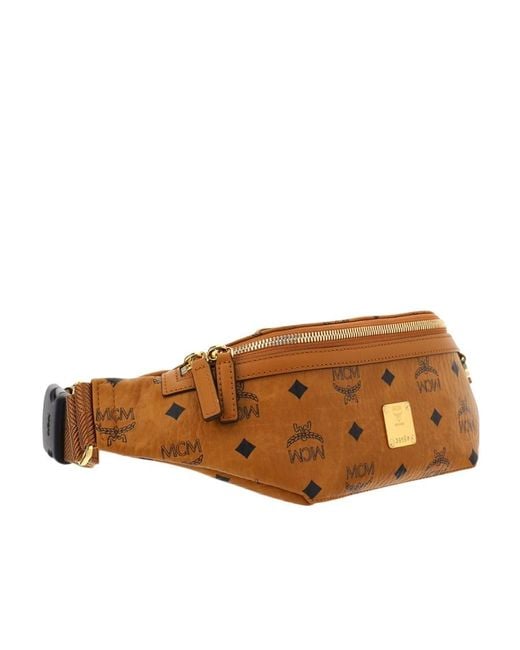 MCM Brown Small Visetos Fursten Bag