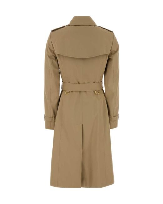 Burberry Natural Double Breasted Belted Trench Coat