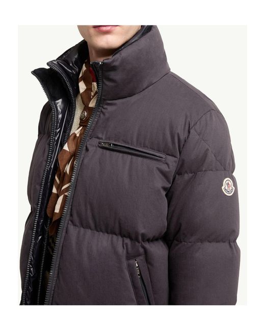 Moncler Gray Isenviel Cotton Poplin Short Down Jacket for men