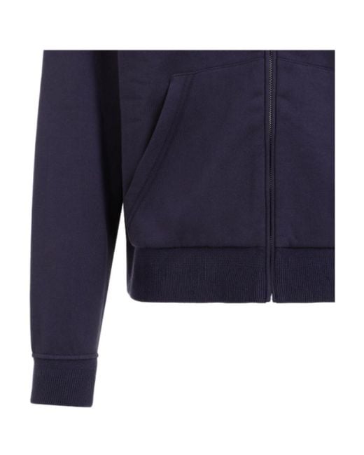 Berluti Blue Zip-Up Drawstring Hoodie for men