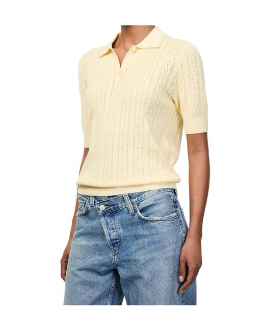 Lisa Yang Natural Cristine Polo Shirt