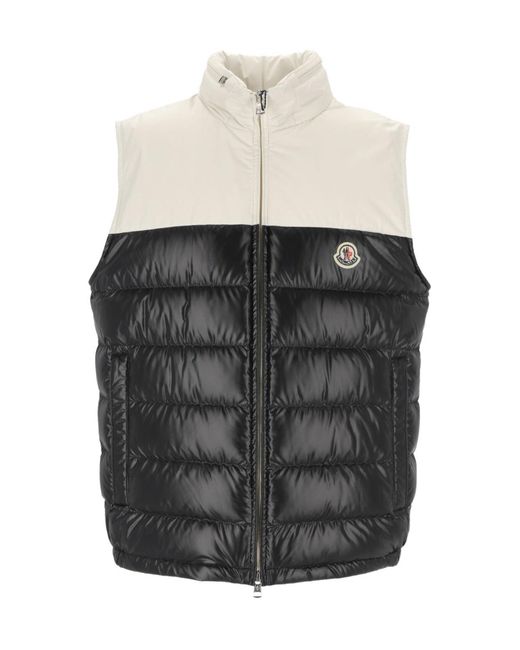 Moncler Gray Cerces Two-Tone Padded Gilet for men