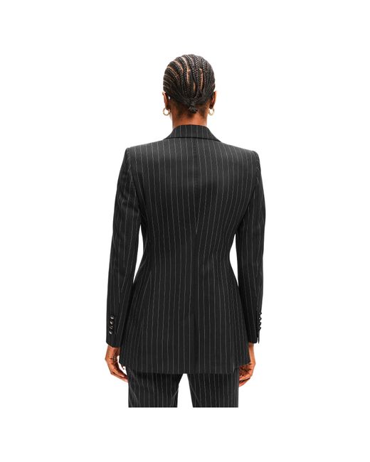 Dolce & Gabbana Black Pinstripe Single-Breasted Blazer