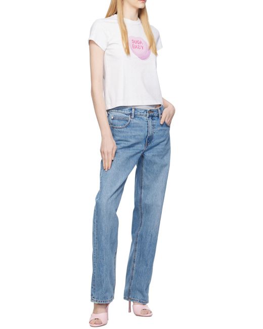 Alexander Wang Blue Logo Patch Jeans