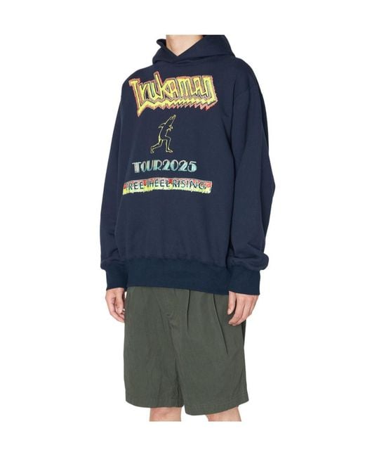 Kolor Blue Graphic-Print Hoodie for men