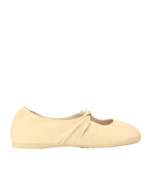 Loewe Natural Leather Pebble Soft Ballet Flats