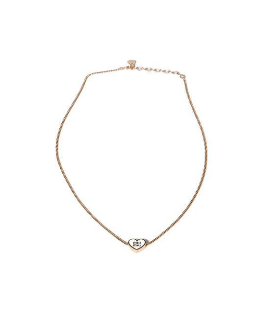 Miu Miu Metallic Collier En Métal