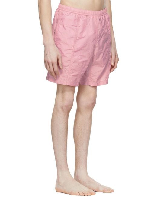 AMI Pink Drawstring Swimming Shorts for men