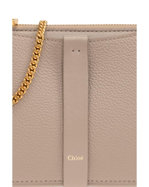 Chloé Natural Marcie Leather Shoulder Bag