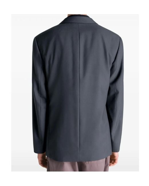 Lemaire Gray Double-Breasted Oversized Blazer for men