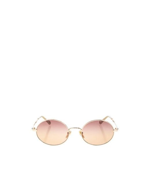 Chloé Pink Chloé Eyewear Oval-Frame Sunglasses