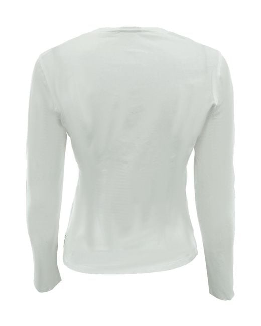 Armani Jeans Gray Round Collar And Long-Sleeved T-Shirt