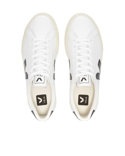Veja White Esplar Two-Tone Leather Sneakers for men