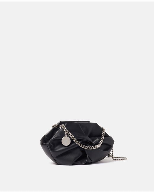 Stella McCartney Black Twist Detailed Chain-Linked Shoulder Bag