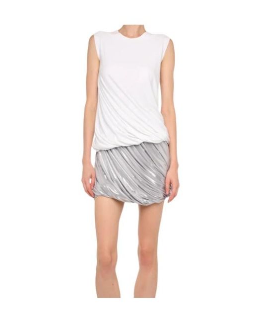 Norma Kamali White Sleeveless Twist Top
