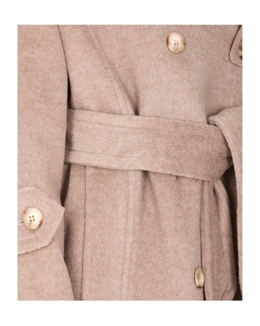 Dondup Natural Double Breasted Belted Coat